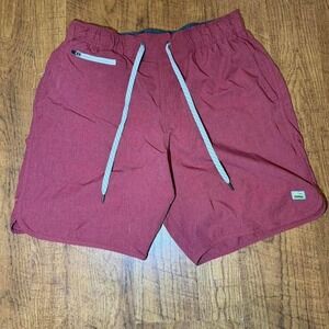 Vuori Banks Shorts Mens Brick Red Athletic Gym Swim 7.5 Inch Inseam